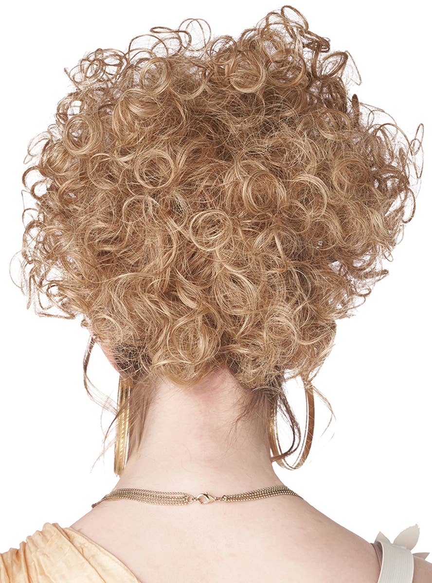 Curly Blonde Roman Goddess Clip On Hair Piece for Women - Back Image