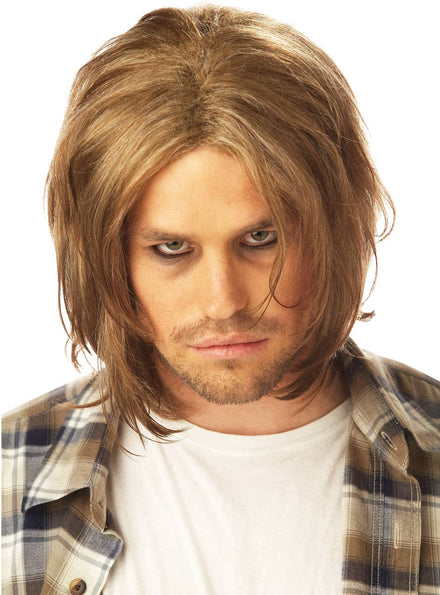 Men's Grunge Mid Length 90's  Costume Wig