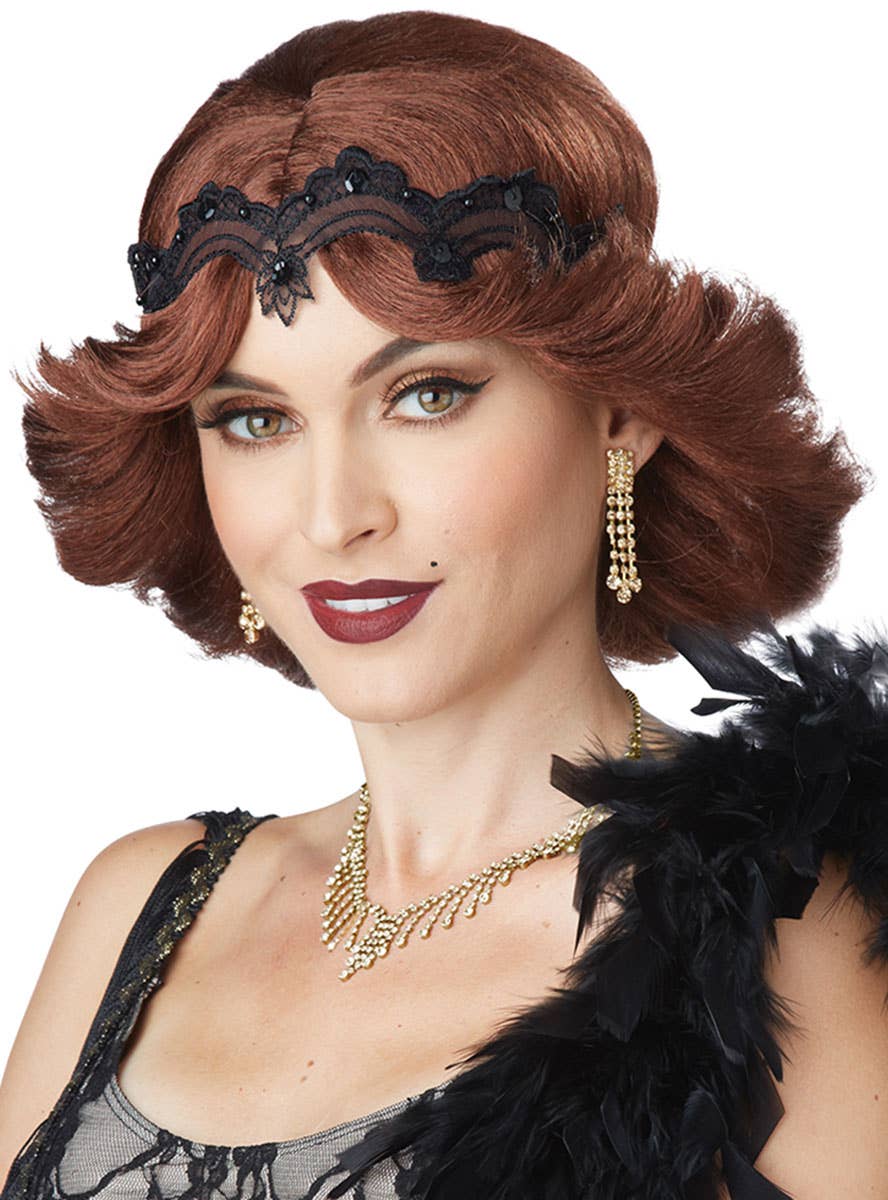 Brunette Auburn Flick Women's Gatsby Girl Flapper 1920's Costume Wig
