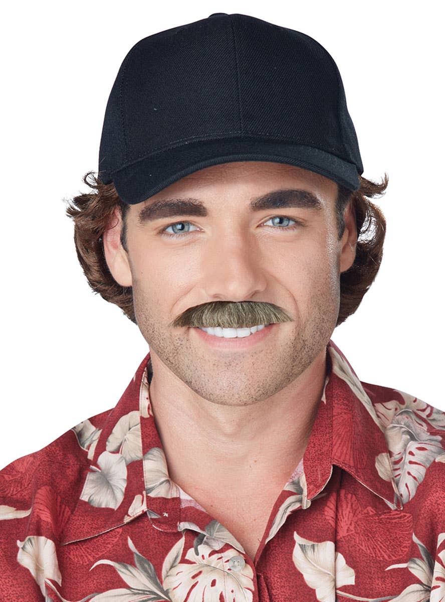 Men's Retro Magnum P.I. Costume Moustache Accessory