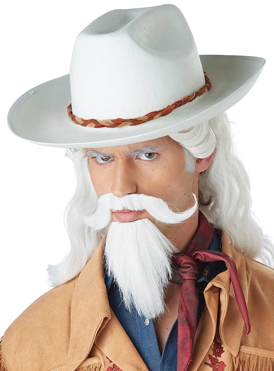 Image of Buffalo Bill Mens Wild West Wig and Beard Set - Alternate Photo