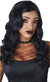 Women's Long Black Curly Sultry Siren Halloween Costume Wig Main Image