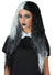 Women's Long Wavy Black Grey and White Halloween Costume Wig View 1