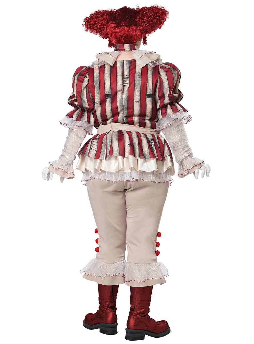 Women's Plus Size Sadistic Clown Halloween Costume - Back Image