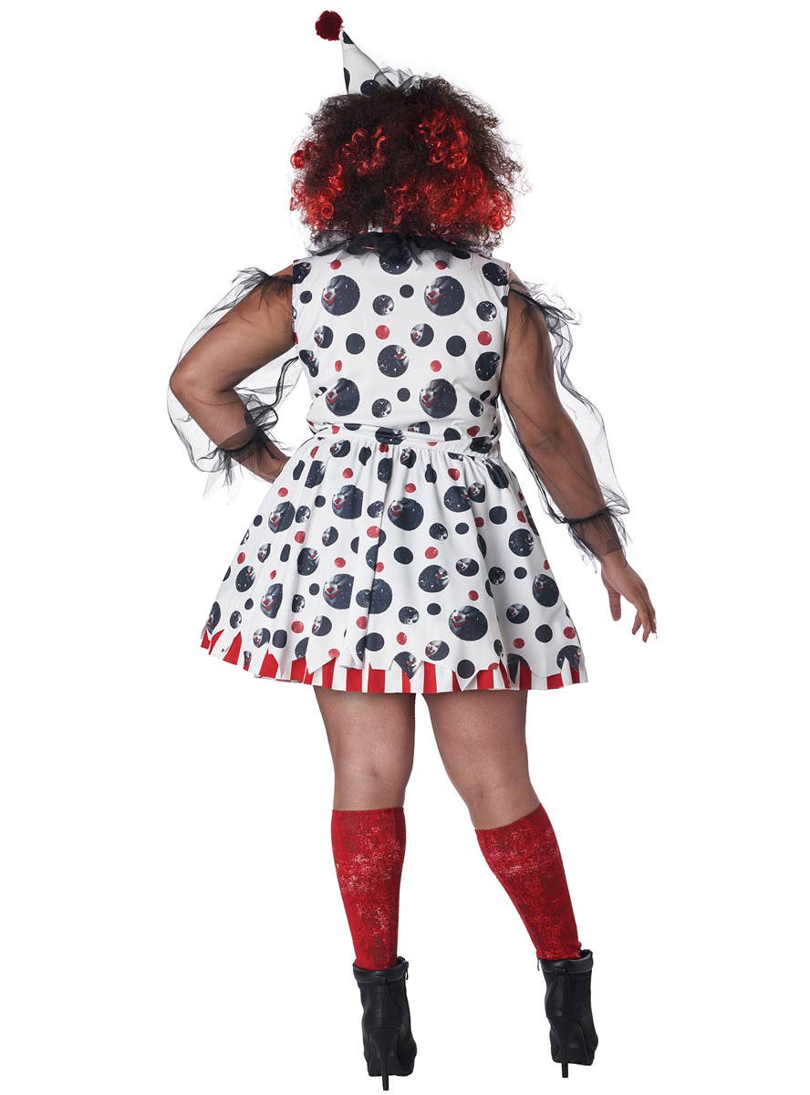 Plus Size Women's Twisted Clown Halloween Costume - Back Image