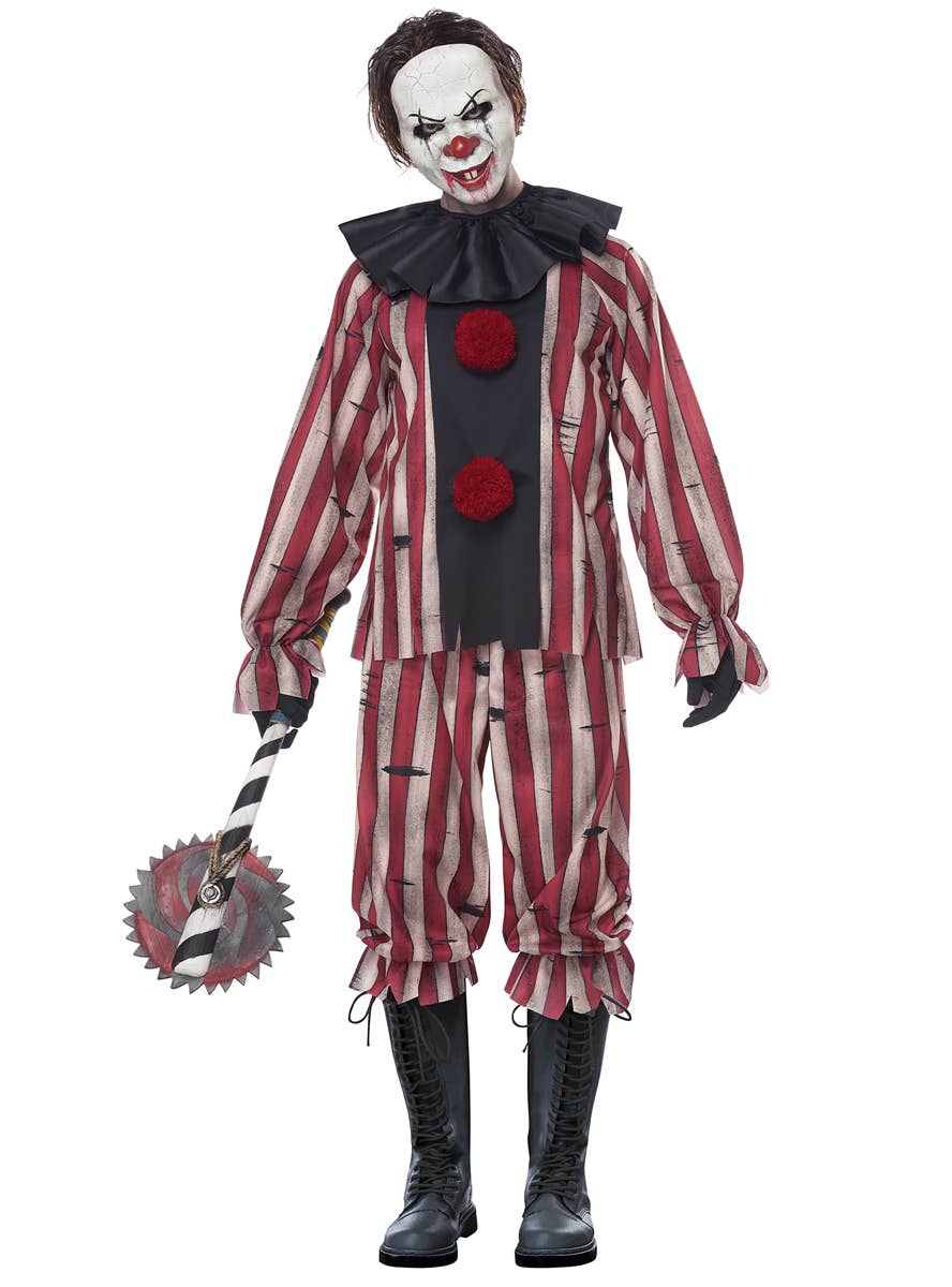 Plus Size Nightmare Clown Halloween Costume for Men - Alternative Image