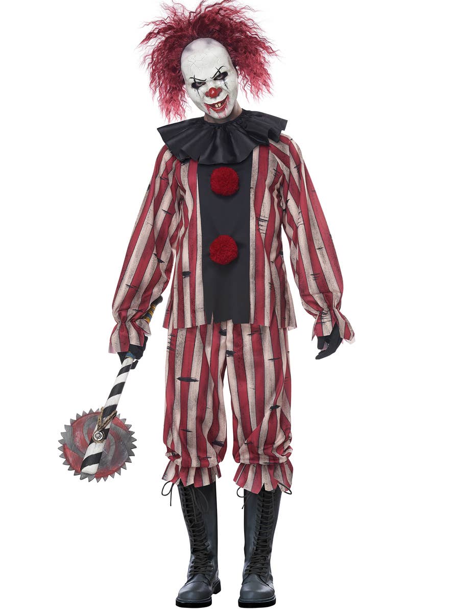 Plus Size Nightmare Clown Halloween Costume for Men - Main Image