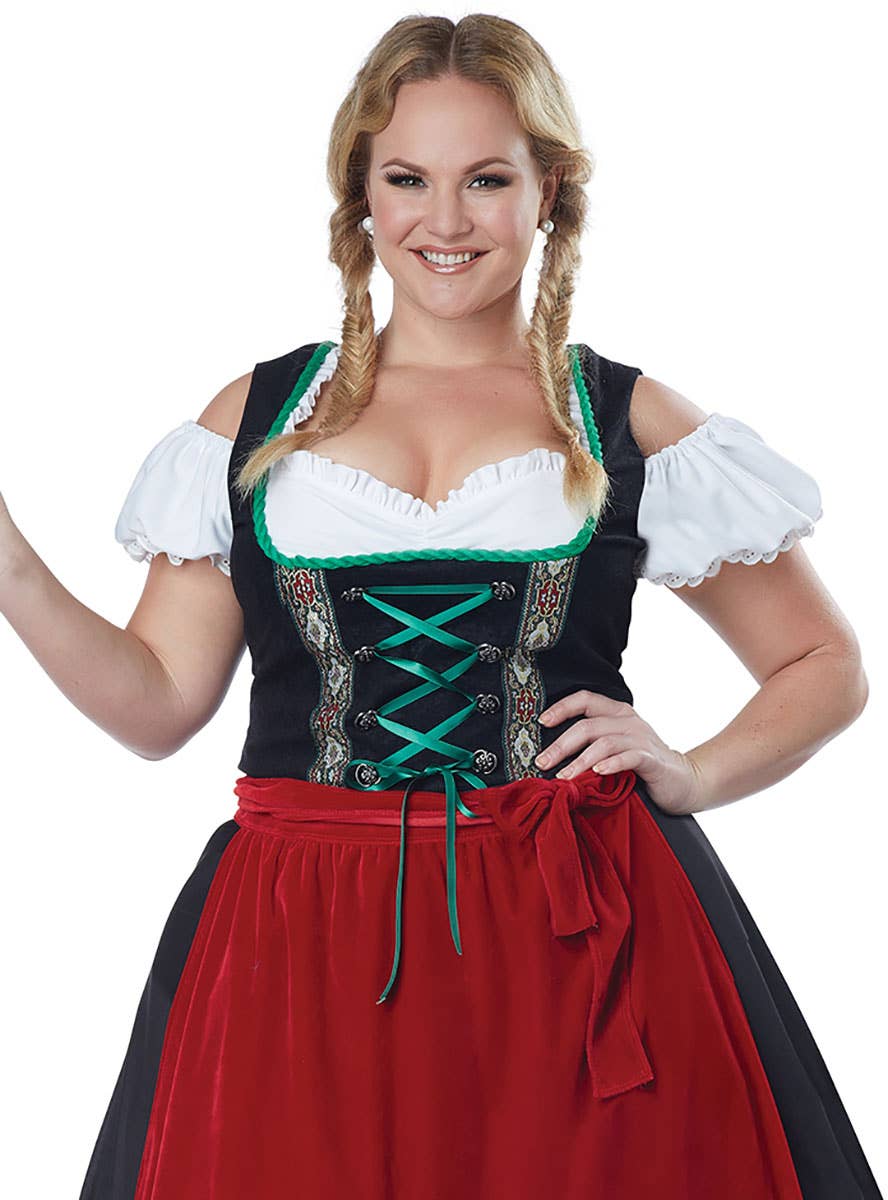 Plus Size Women's German Beer Girl Oktoberfest Costume Close Image