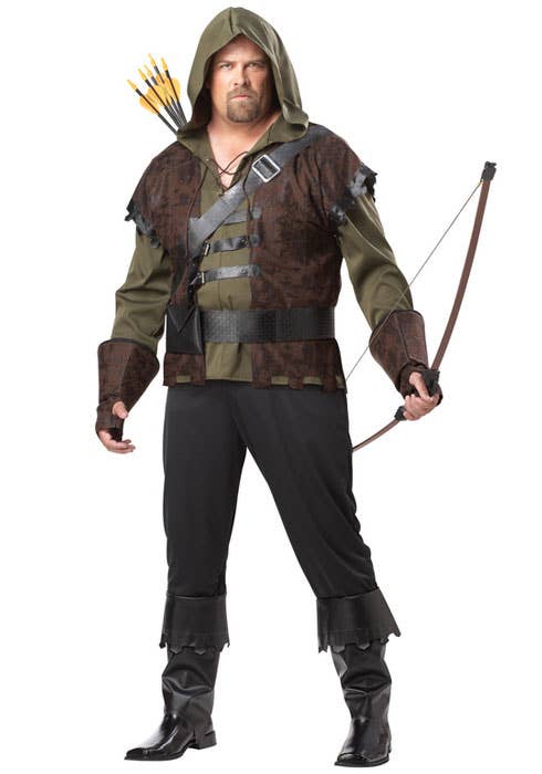 Robin Hood Plus Size Mens Fancy Dress Costume