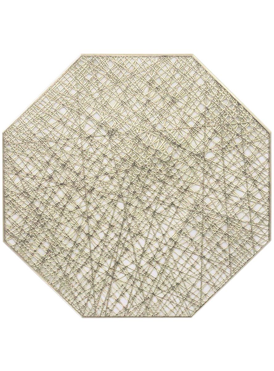 Image of Champagne Gold Net 38cm Placemat Tableware