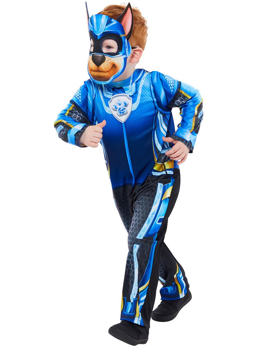 Image of Mighty Paw Patrol Movie Boys Glow In The Dark Chase Costume  - Alternative 1