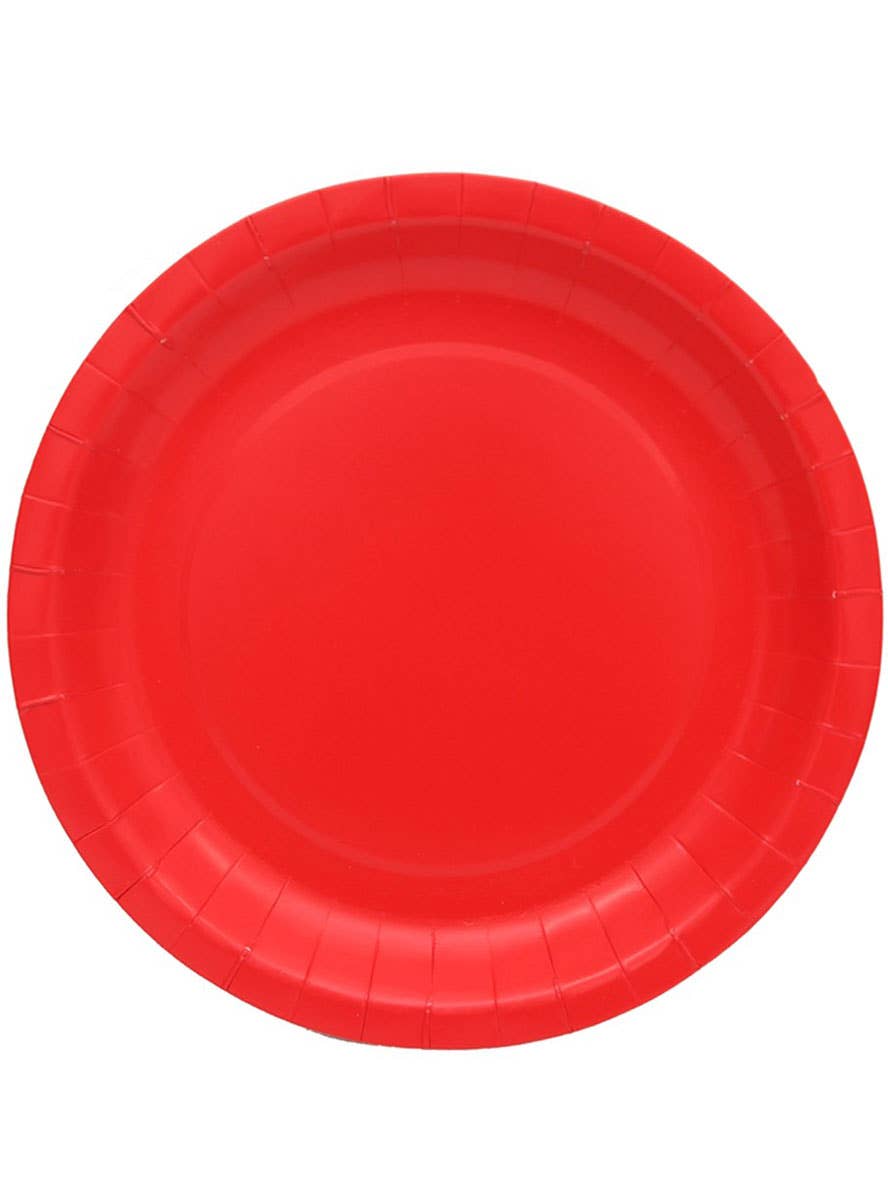 Image of Cherry Red 20 Pack 23cm Round Paper Plates