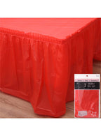 Image of Cherry Red 426cm Plastic Table Skirt