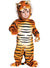 Image of Plush Orange Striped Kids Tiger Onesie Costume