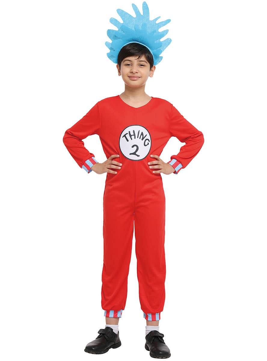 Image of Dr Seuss Inspired Thing 2 Kid's Book Week Costume - Alternate View