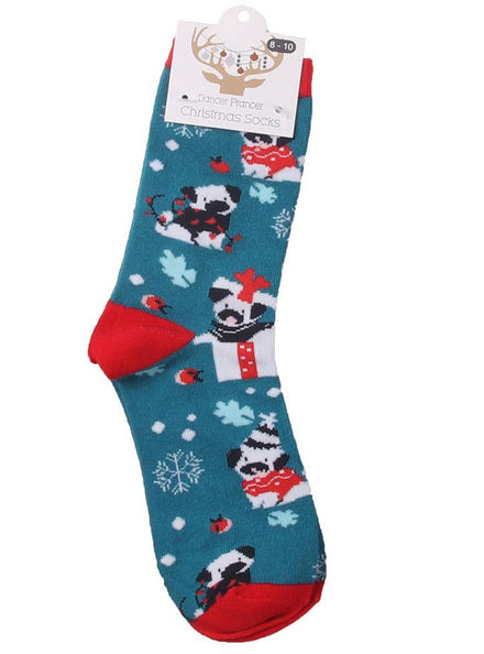 Image of Xmas Pugs Adults Novelty Christmas Socks