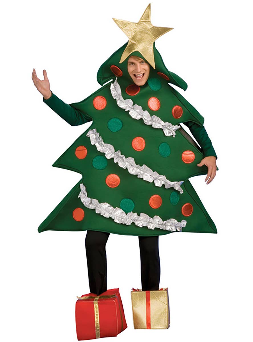 Image of Novelty Christmas Tree Adult's Xmas Costume - Main Image