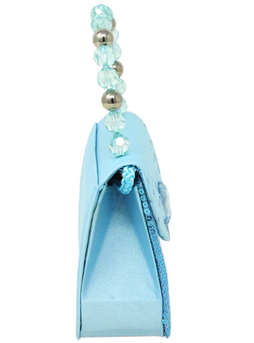 Image of Cinderella Blue Sequin Girls Deluxe Costume Bag - Side Image