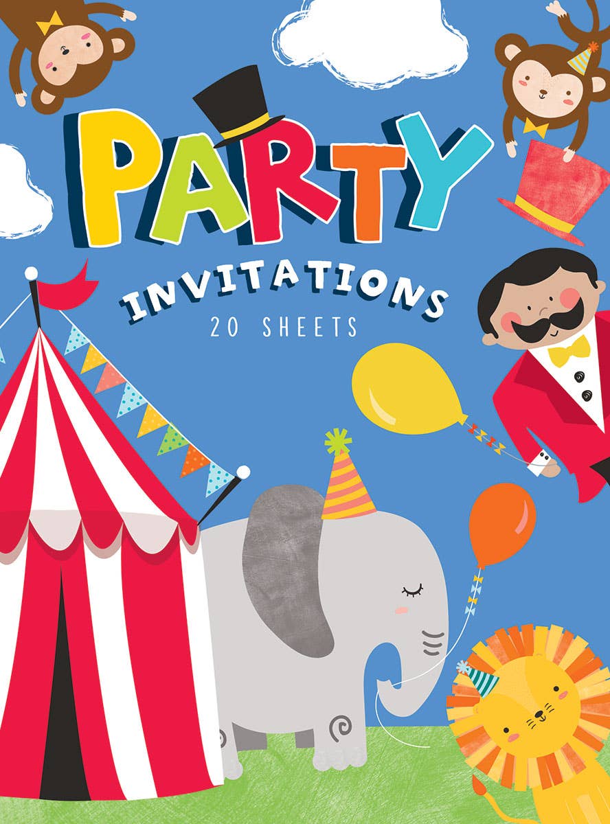 Image of Circus and Carnival 20 Pack Party Invites