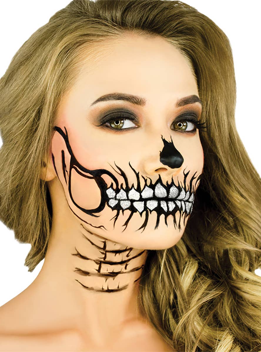 Woochie Glitter Skeleton Makeup and Stencil Kit - Alternate Image