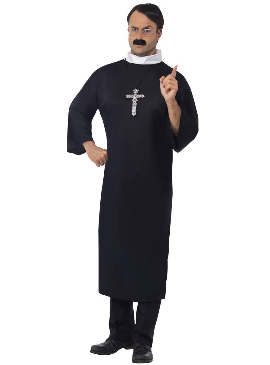 Image of Holy Preacher Men's Religious Priest Costume - Front Image