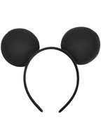 Image of Round Black Mouse Ears Costume Headband