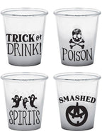 Image of Funny 6 Pack Halloween Plastic Shot Glasses