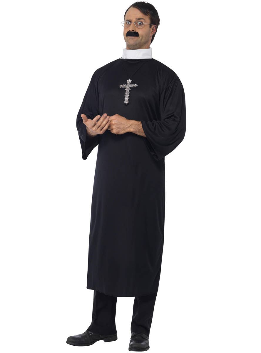 Image of Holy Preacher Men's Plus Size Religious Priest Costume - Front View