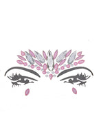 Image of Stick-On Pink and Silver Diamante Festival Face Jewels