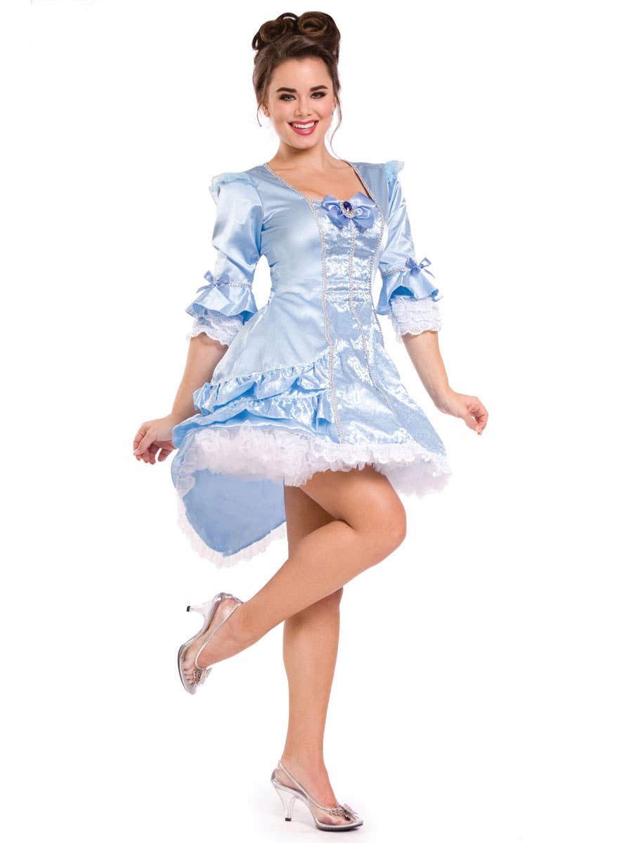 Image of Deluxe Clear Cinderella High Heel Costume Shoes - Full View