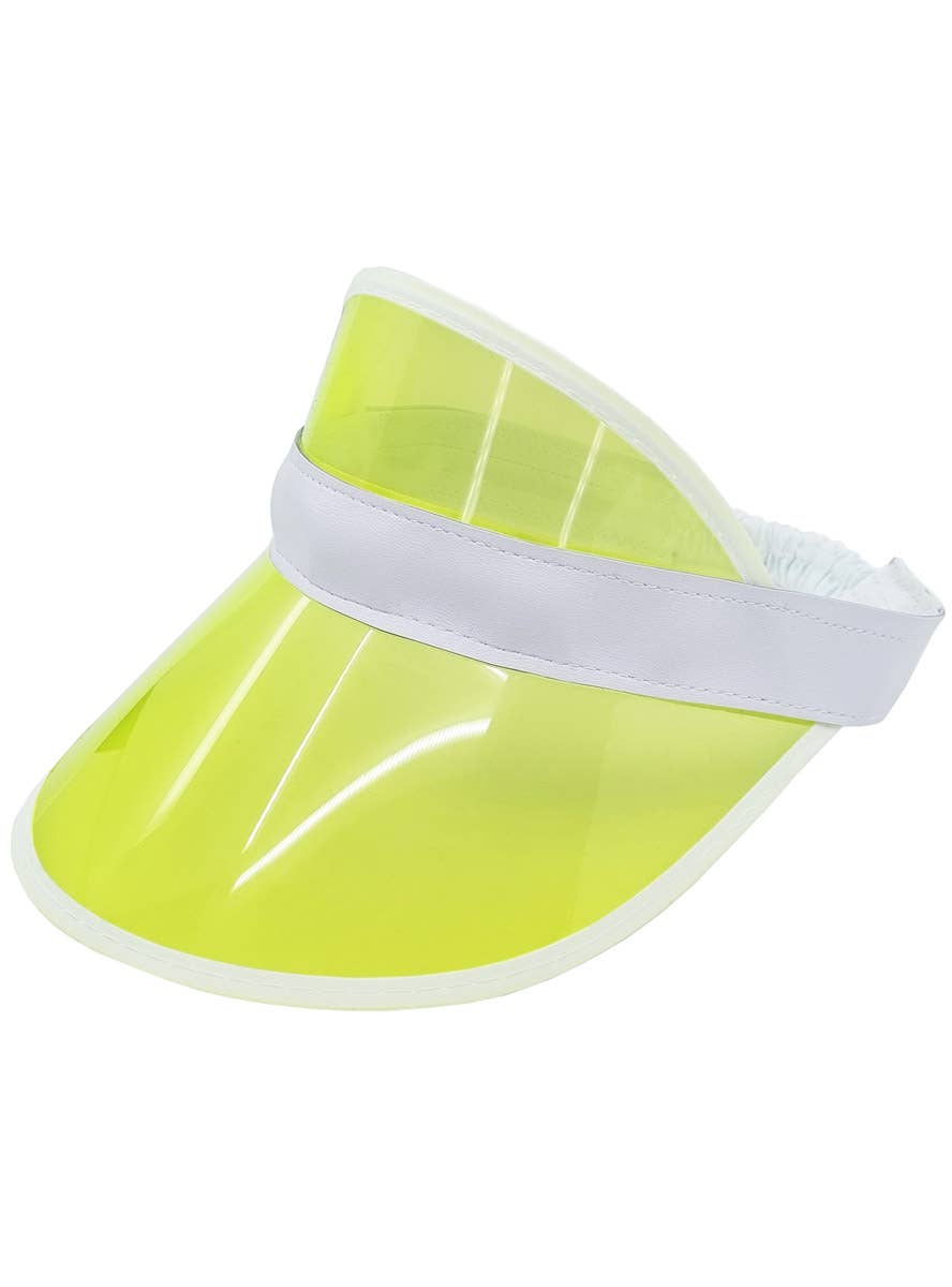 Image of Clear Yellow Sports Visor Costume Hat