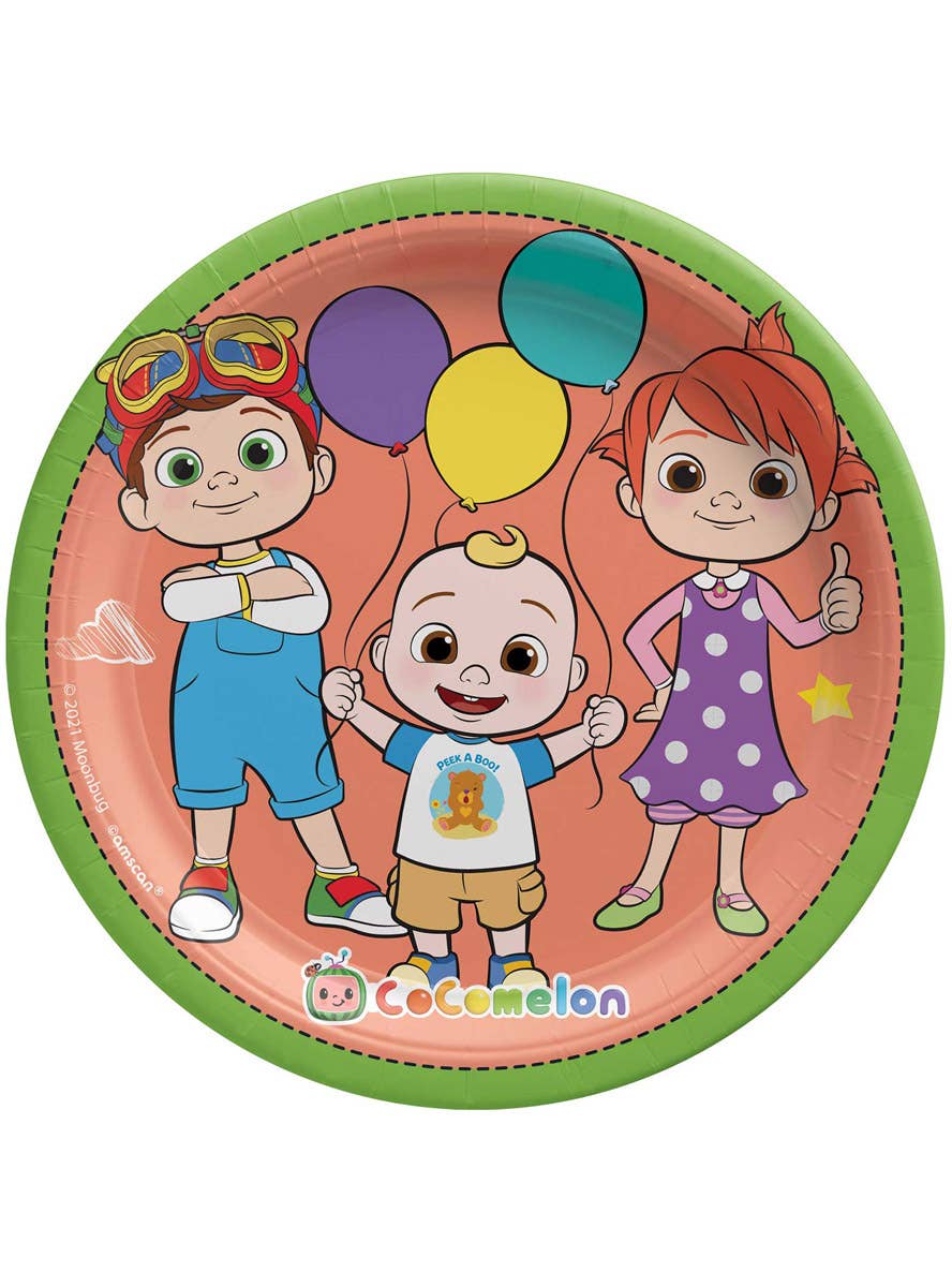 Image Of Cocomelon 8 Pack Small 17cm Paper Plates