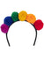 Rainbow Pom Pom Costume Headband