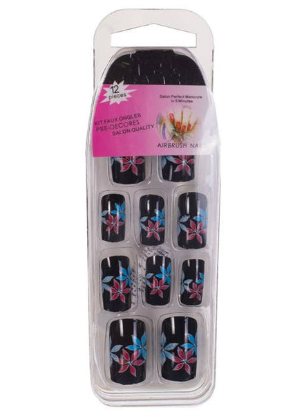 Reusable Fake Red and Blue Costume Nails