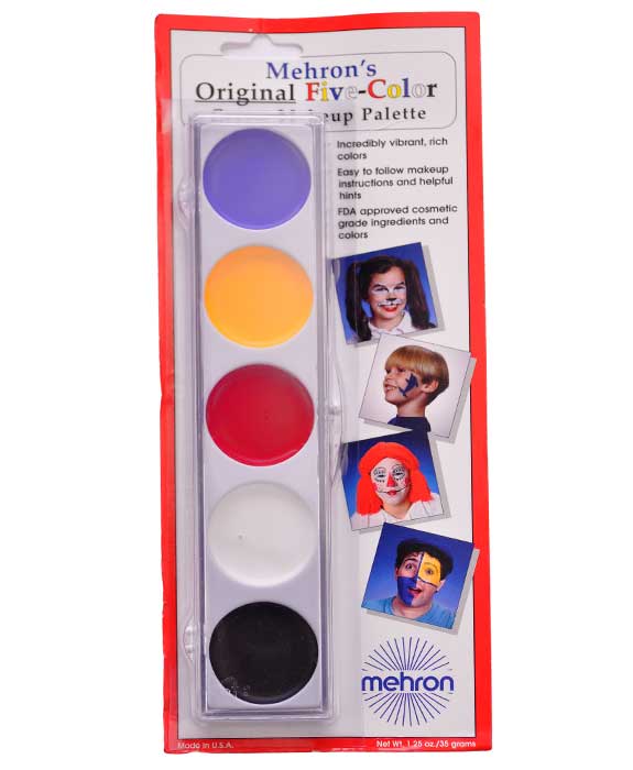 Five Colour Face and Body Paint Costume Makeup Palette