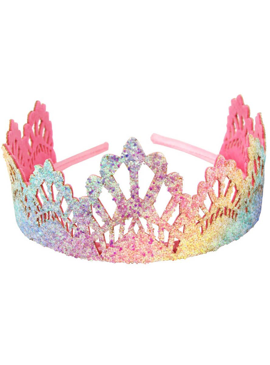 Image of Pastel Rainbow Glitter Girl's Princess Costume Tiara