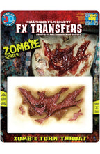 Torn Throat 3D Special Effects Transfer Halloween Wound