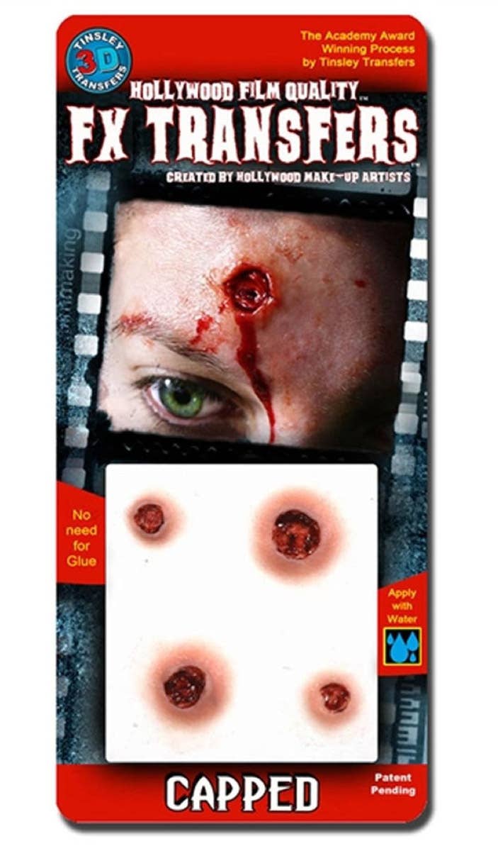 Bullet Hole 3D Special Effects Transfer Halloween Wounds