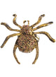 Gold and Brown Glitter Spider Halloween Ring - Main Image