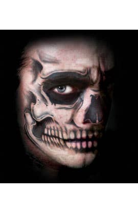 Men's Mexican Skull Temporary Face Tattoo Makeup Alternate Image 2