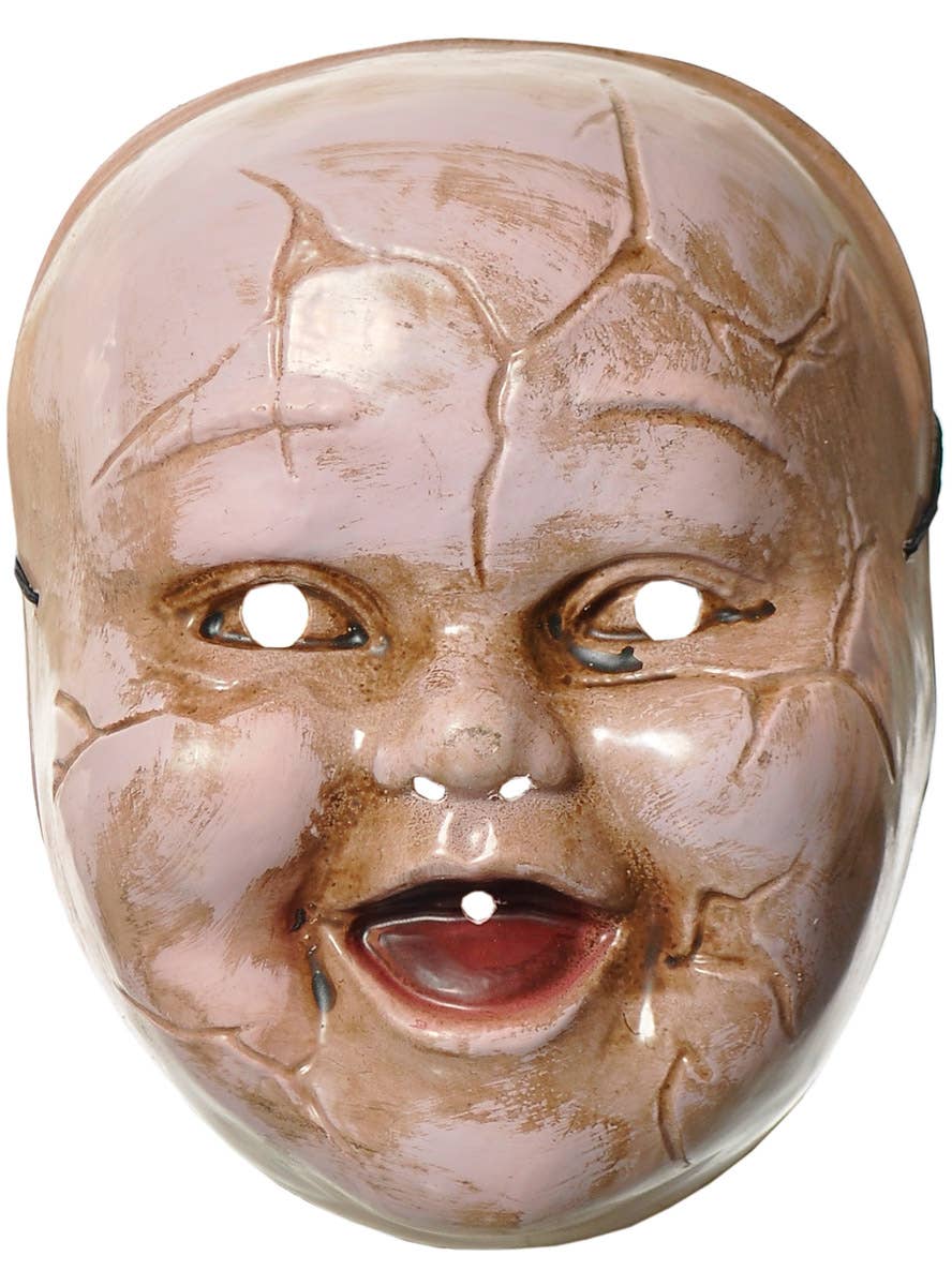 Image of Smiling Cracked Baby Doll Halloween Mask