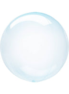 Image of Crystal Clearz Blue 50cm Round Bubble Balloon