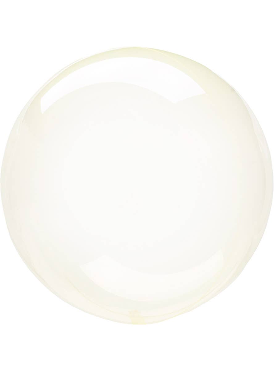 Image of Crystal Clearz Yellow 50cm Round Bubble Balloon