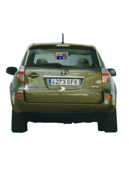 Australian Boxing Kangaroo Car Window Sticker Alternative Image