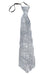 Light Up Silver Sequined Costume Tie Front View