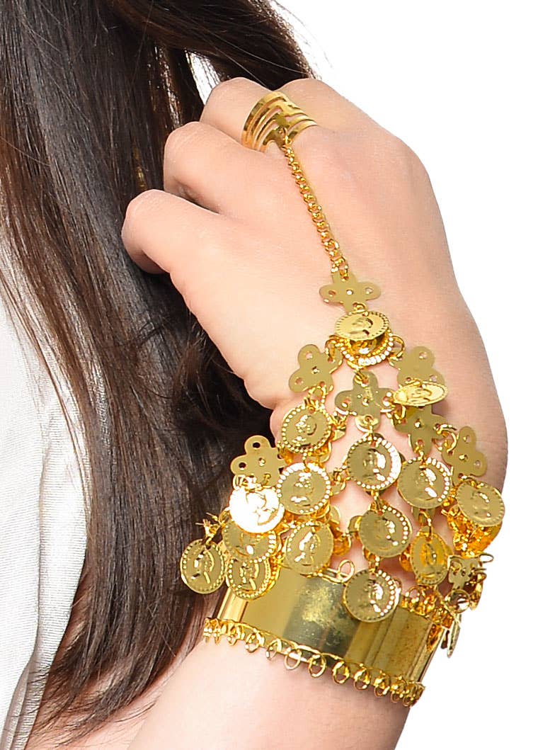 Gold Coin Arabian Princess Bracelet - Close Image