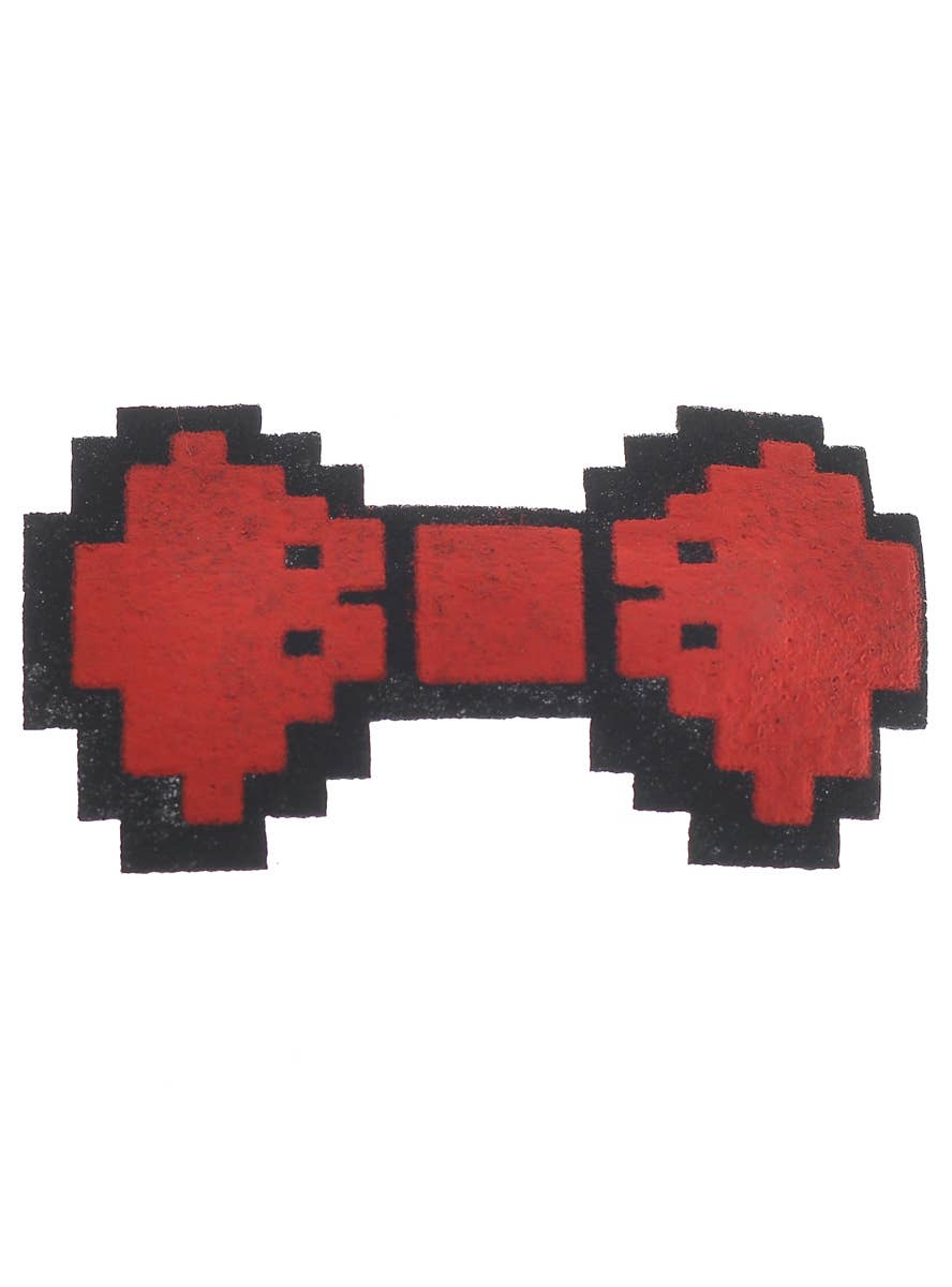 Novelty Red and Black Pixel Hair Bows Costume Accessory