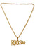 Large Gold Rockstar Deluxe Pendant on Chain Costume Accessory Jewellery