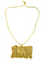 Large Gold Bling Pendant Necklace Rapper Costume Accessory