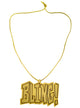 Large Gold Bling Pendant Necklace Rapper Costume Accessory